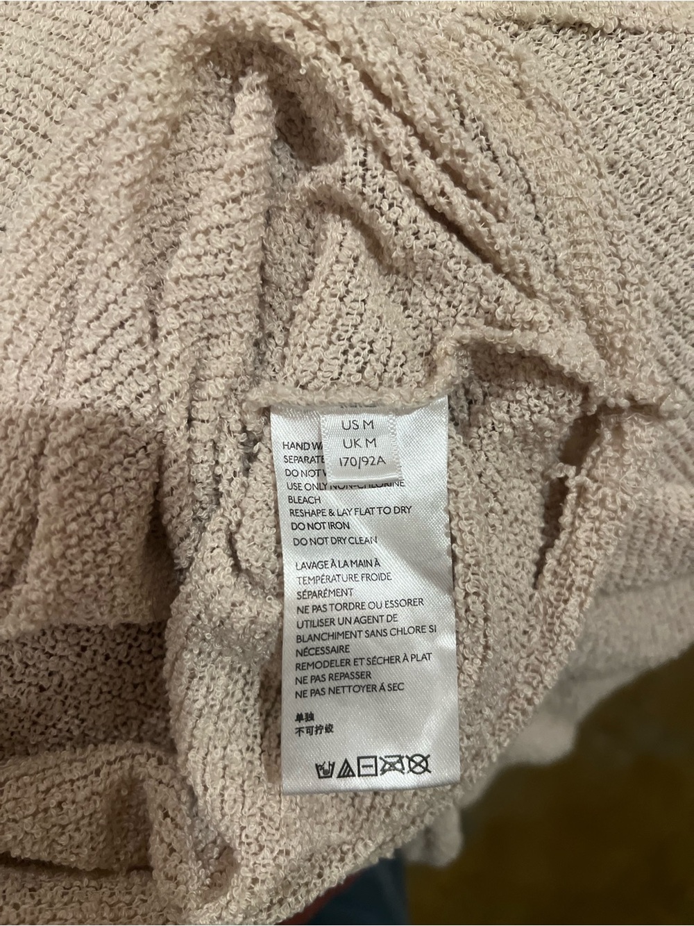 Urban Outfitters Lightweight Beige V-Neck Sweater oversized beachy boho. - Picture 6 of 9